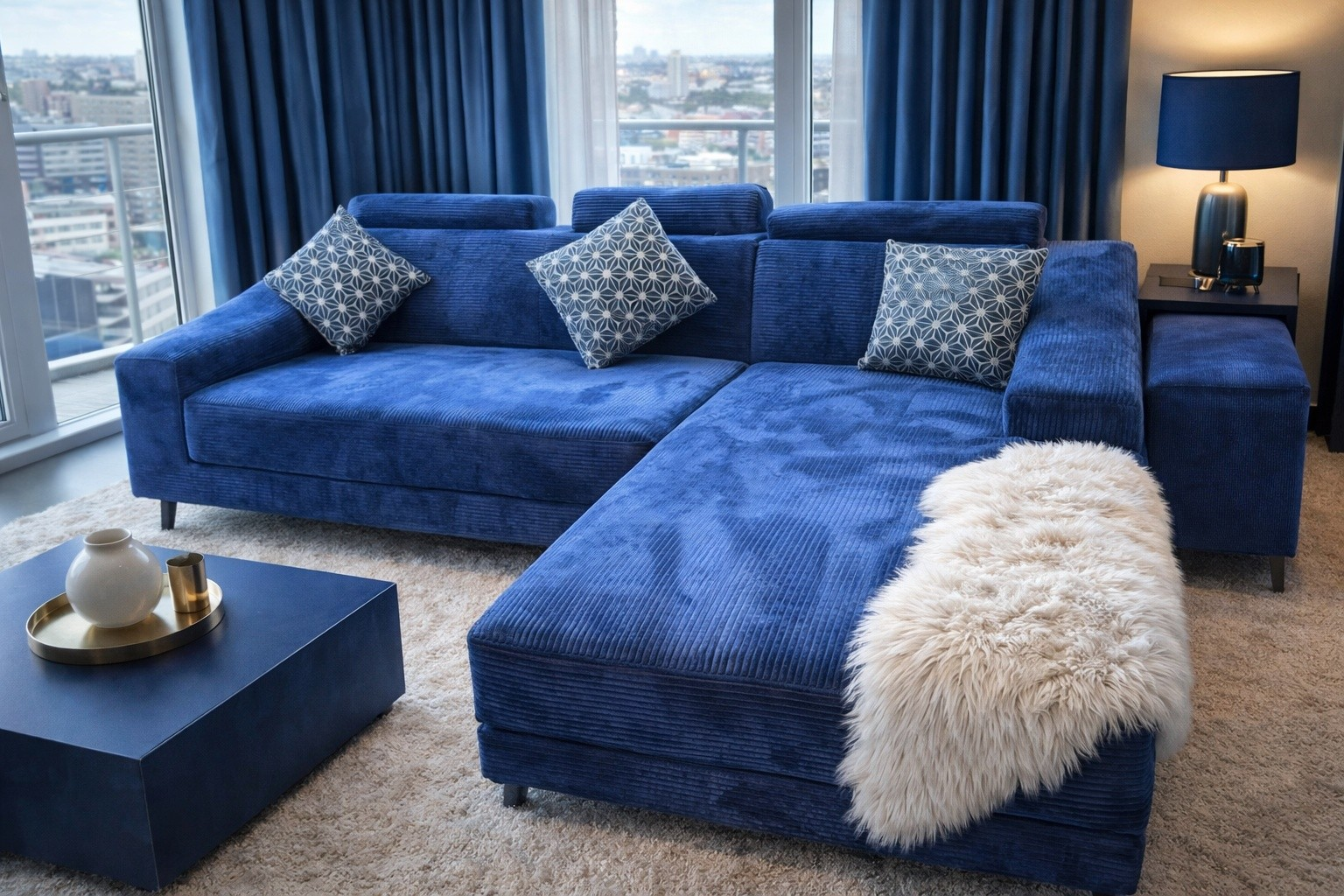 Canapé d’angle moderne et confortable