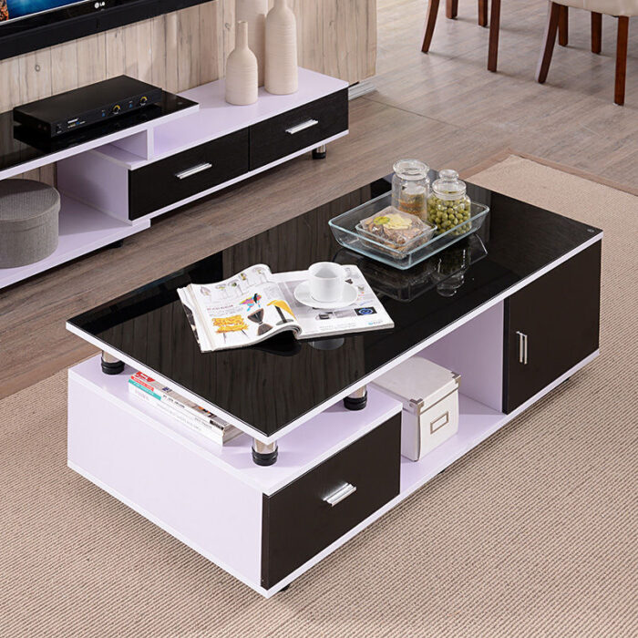 Ensemble table basse et table TV nordique de style européen – Image 2