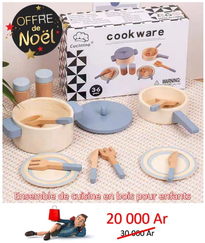 Ensemble de Cuisine en Bois pour Enfants