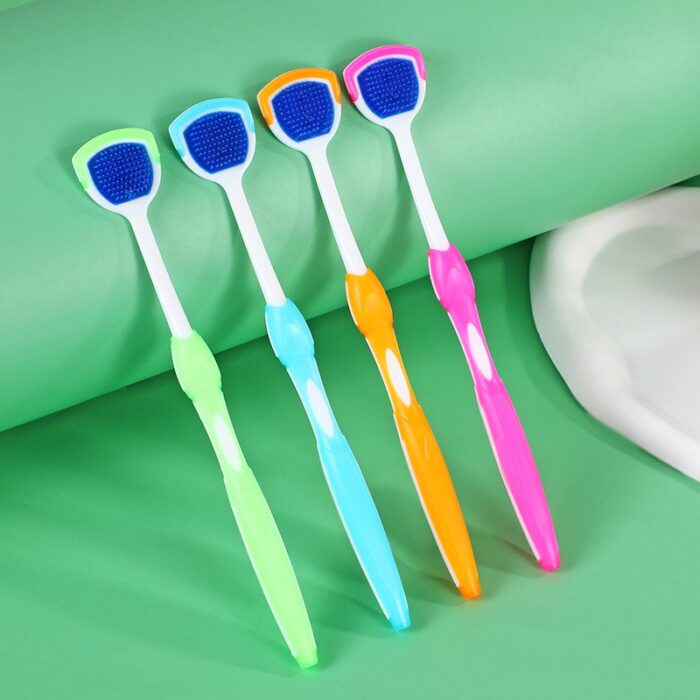 Brosse pour la langue avec poils en silicone, élimination de la mauvaise haleine – Image 4