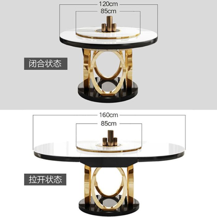 Table Rond mobilier multifonctionnel avec plateau tournant – Image 4