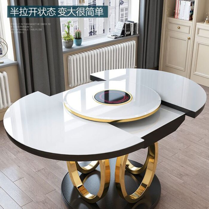 Table Rond mobilier multifonctionnel avec plateau tournant